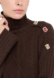 Maglia a collo alto Marrone Liu-jo