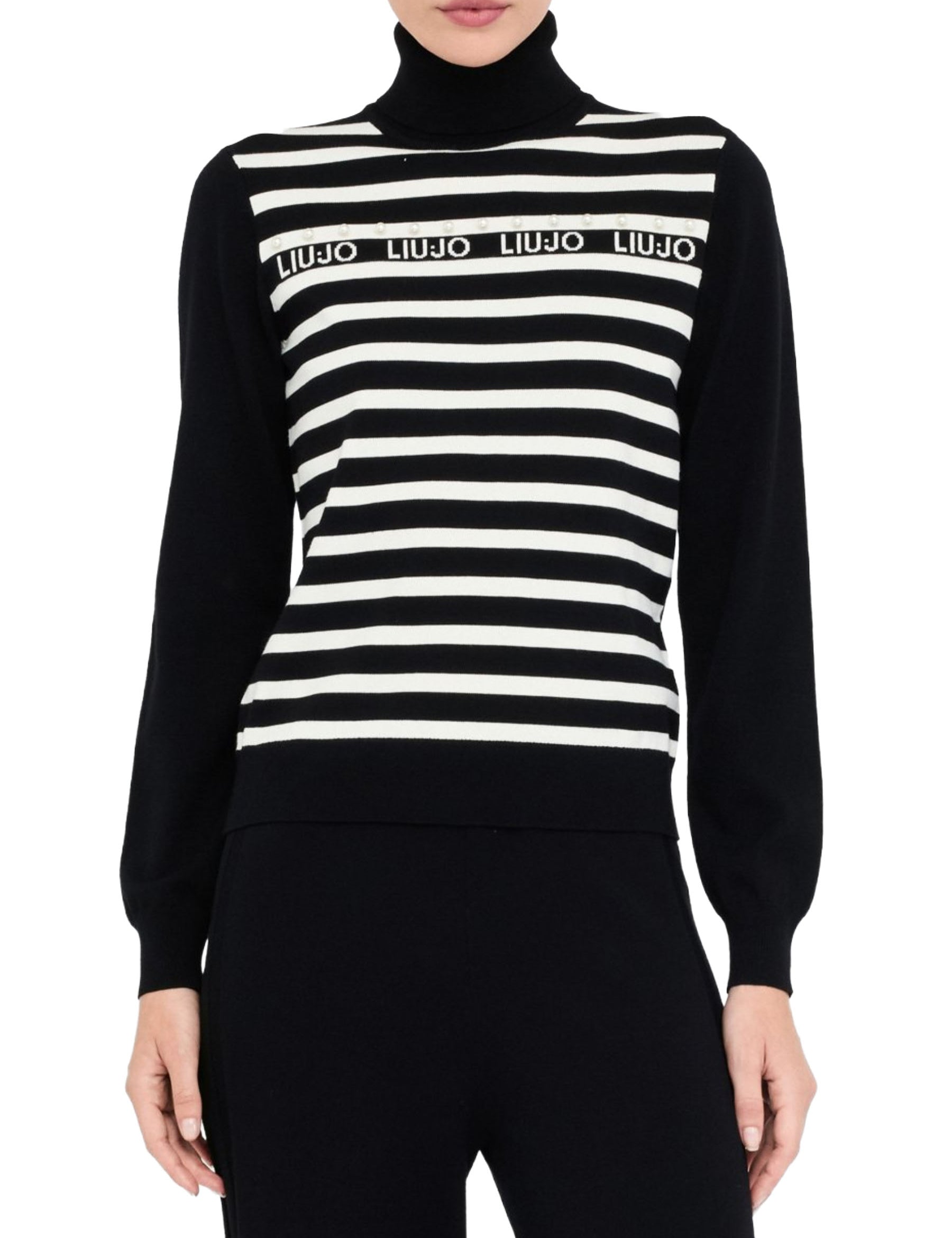 Maglia a collo alto Nero Liu-jo