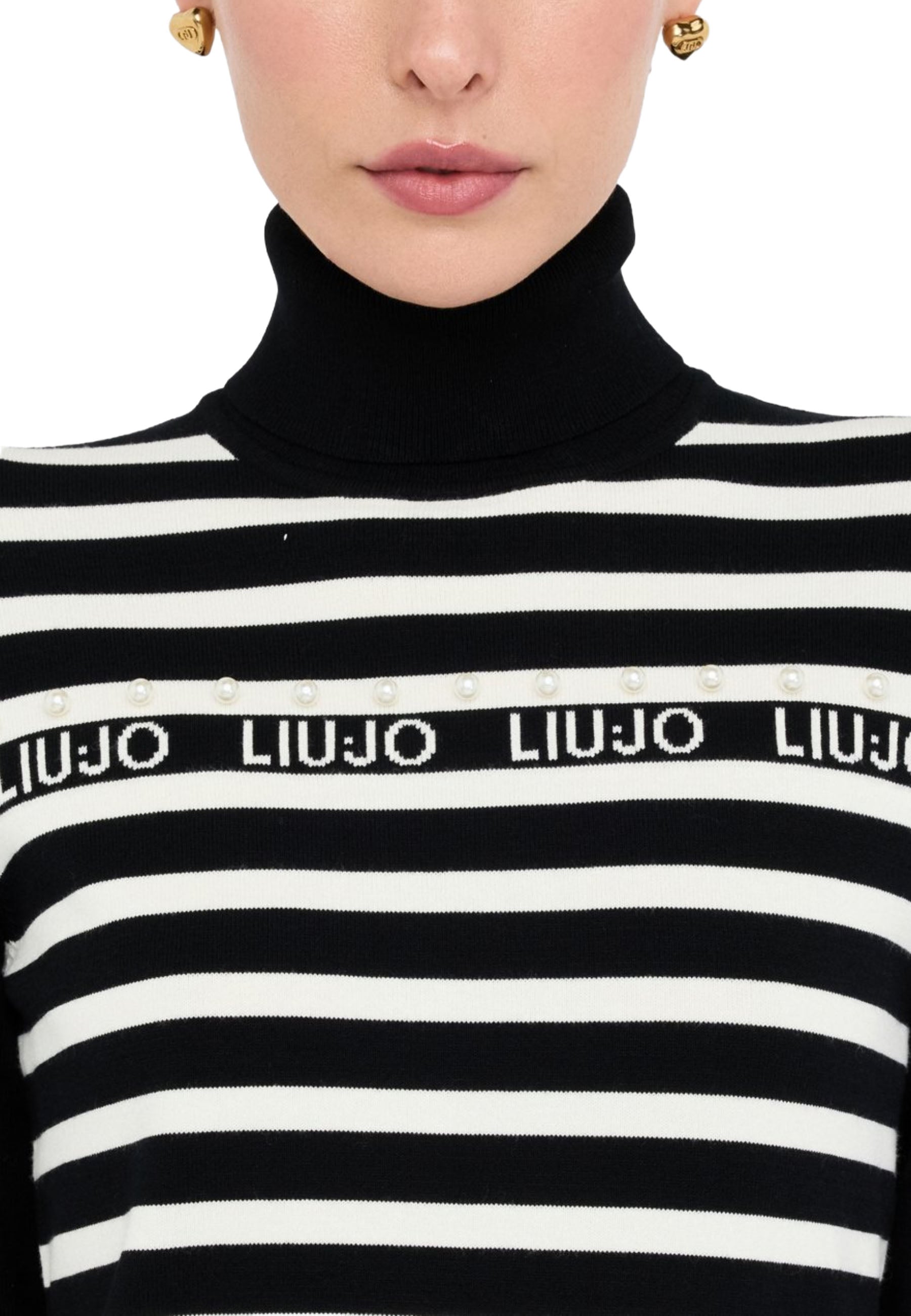 Maglia a collo alto Nero Liu-jo