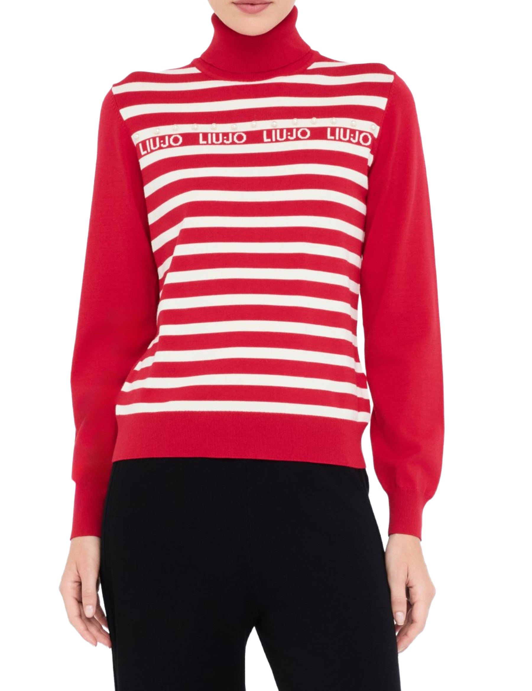 Maglia a collo alto Rosso Liu-jo