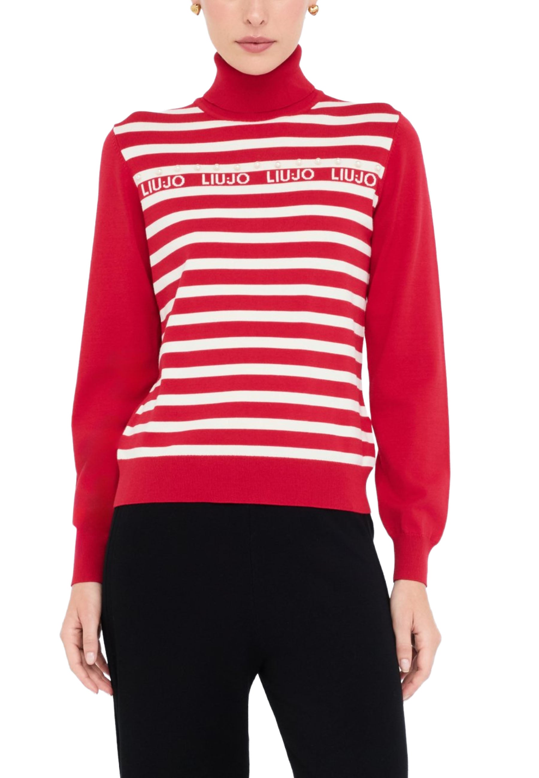 Maglia a collo alto Rosso Liu-jo