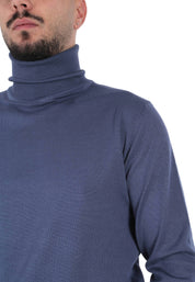 Maglia a collo alto Blu Chiaro Sseinse