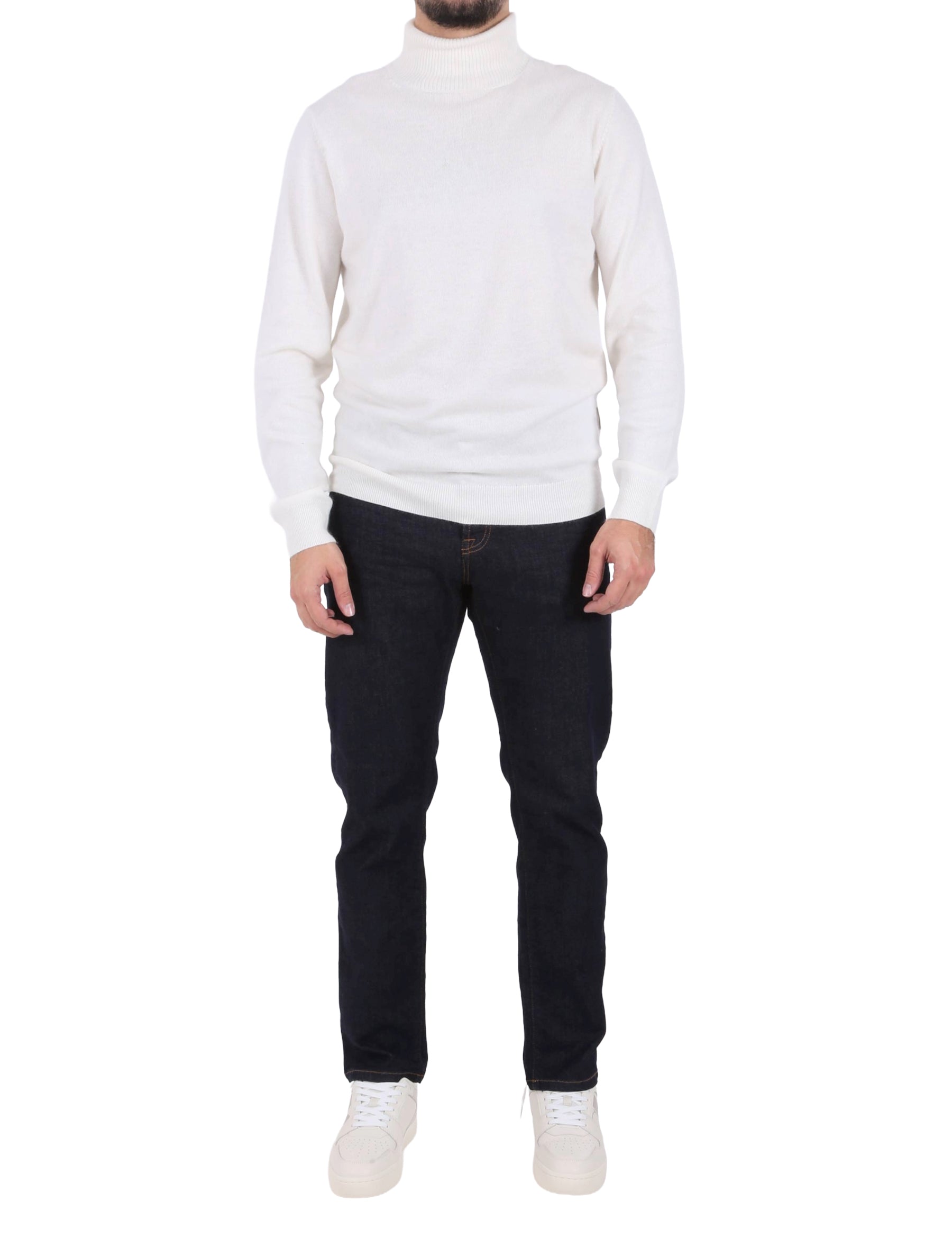 Maglia a collo alto Bianco Sseinse