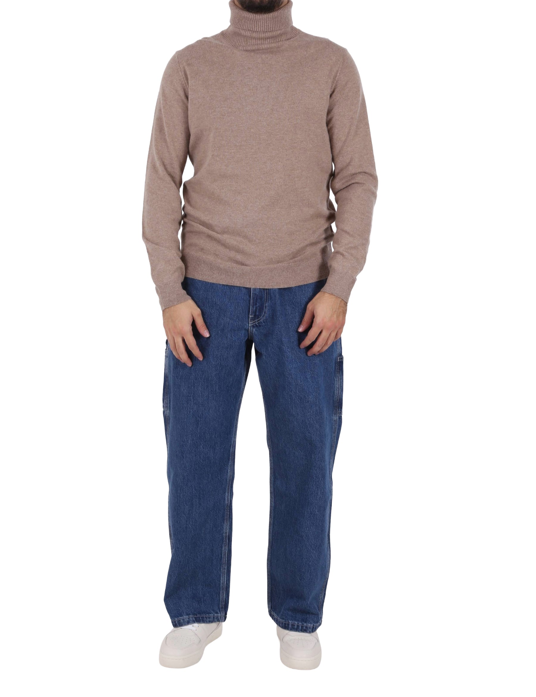 Maglia a collo alto Beige Sseinse