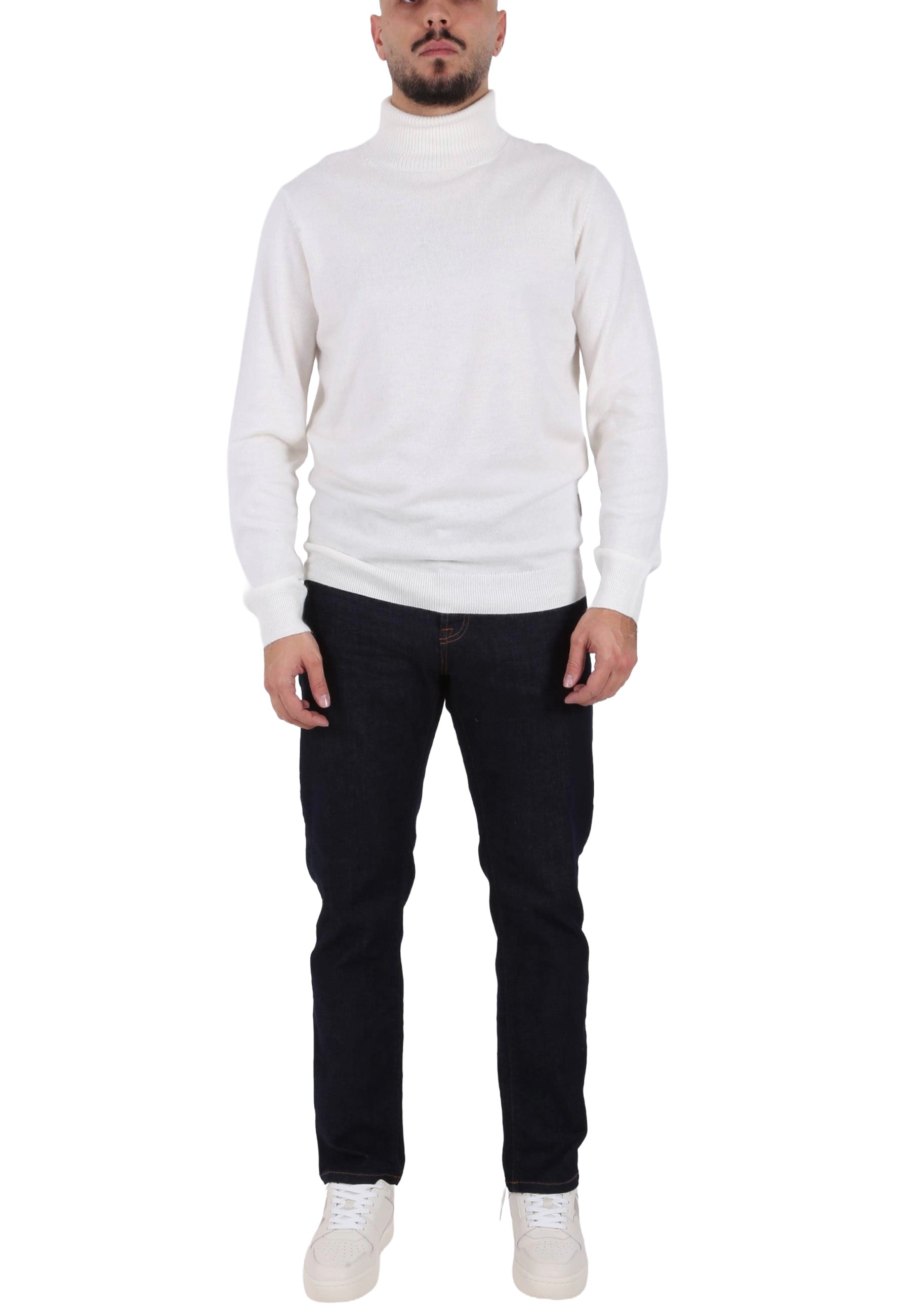 Maglia a collo alto Bianco Sseinse