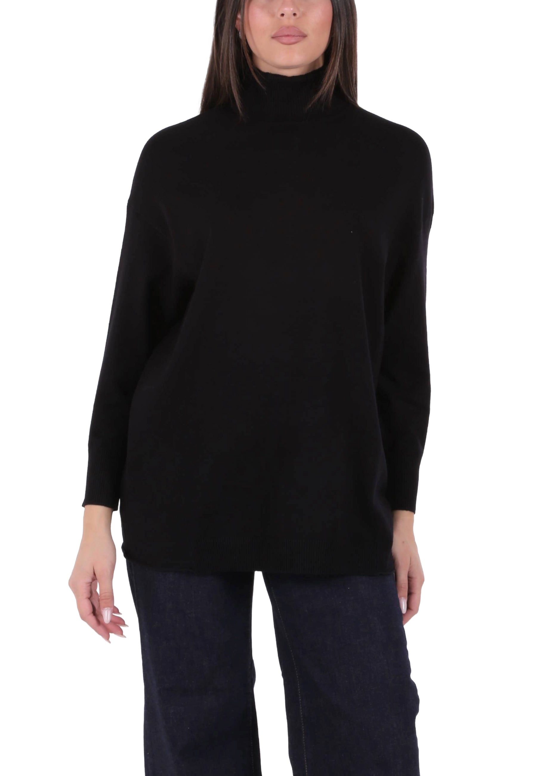 Maglia a collo alto Nero Emme Marella