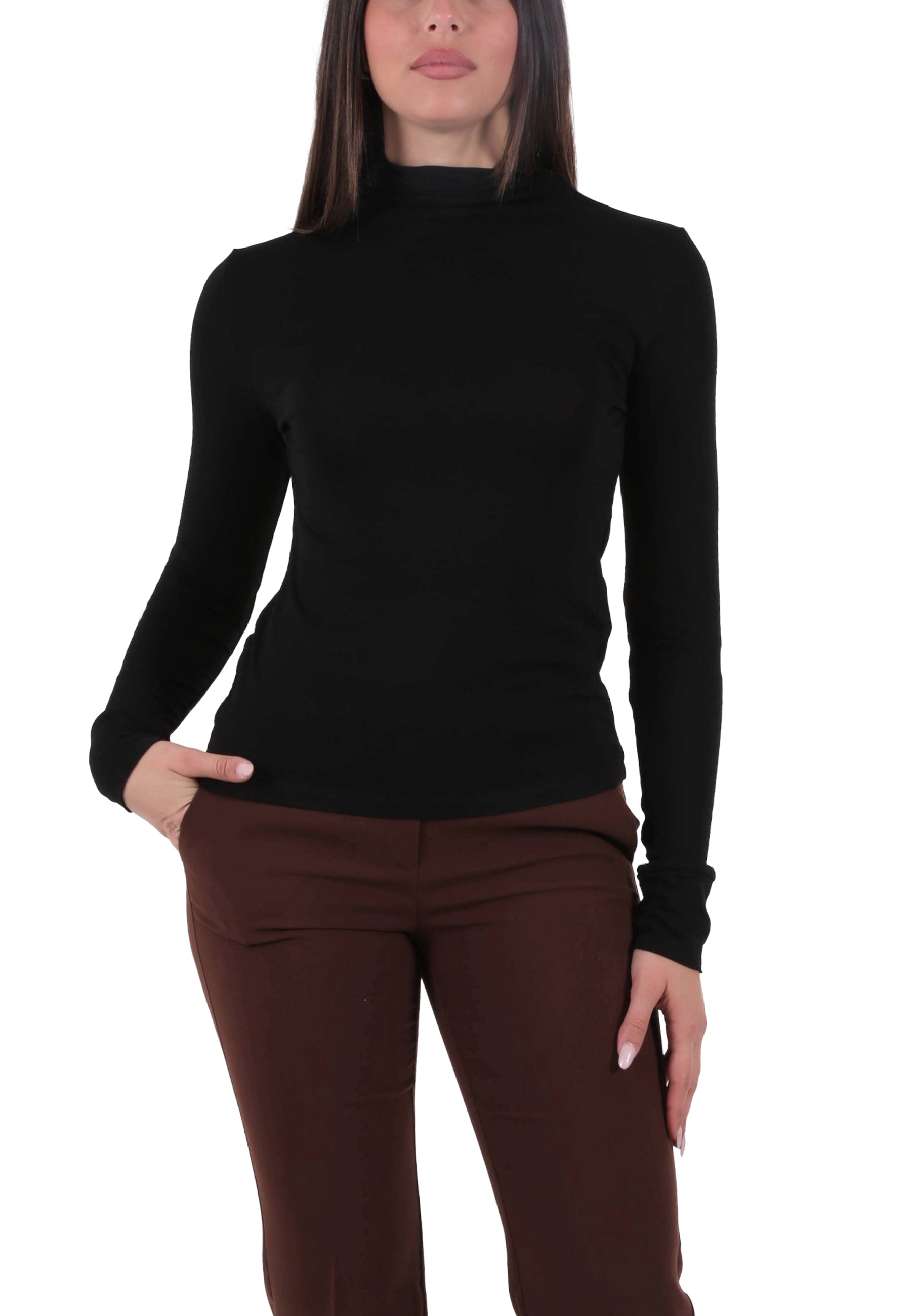 Maglia a collo alto Nero Emme Marella