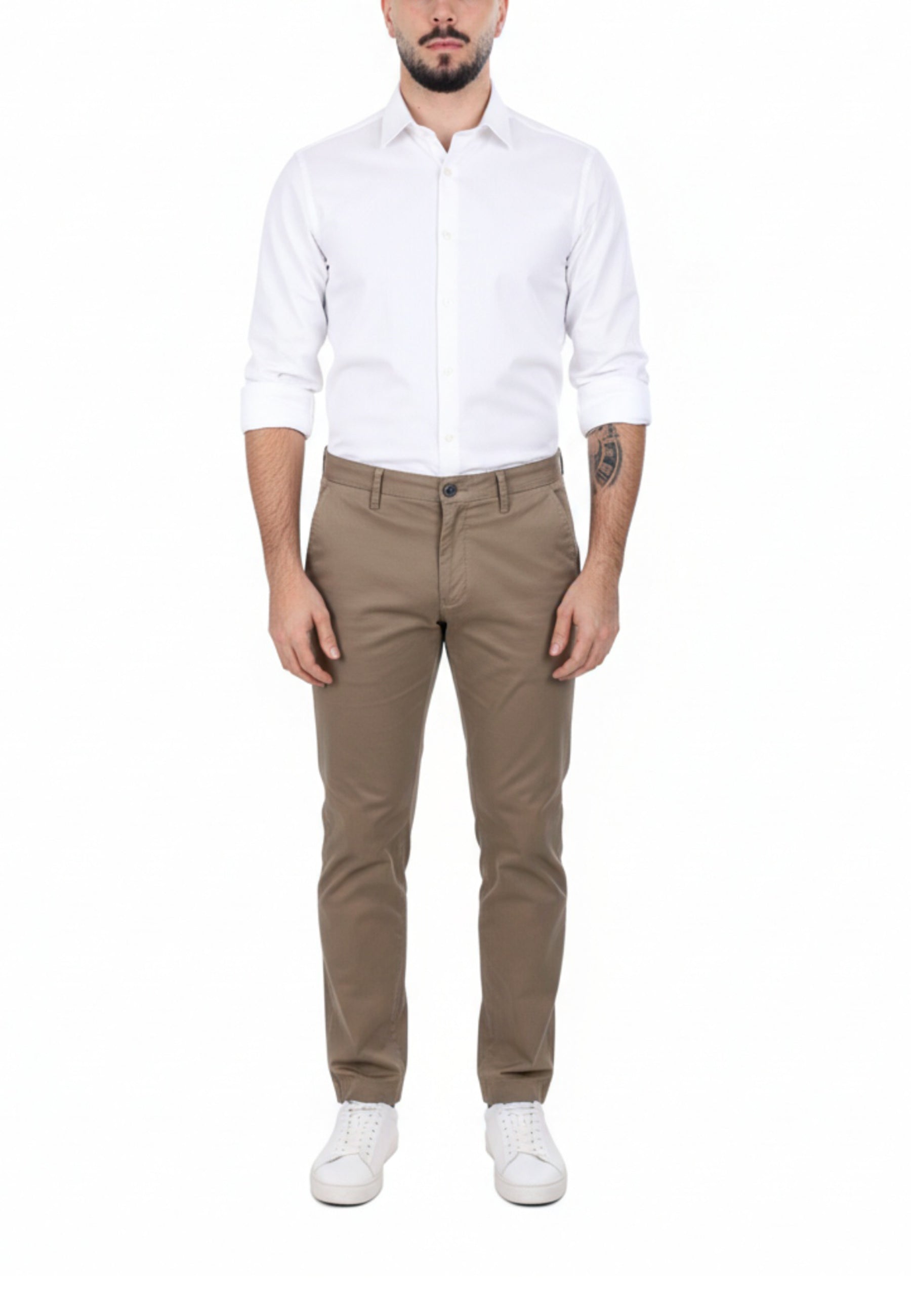 Pantaloni Beige Borgoni Milano