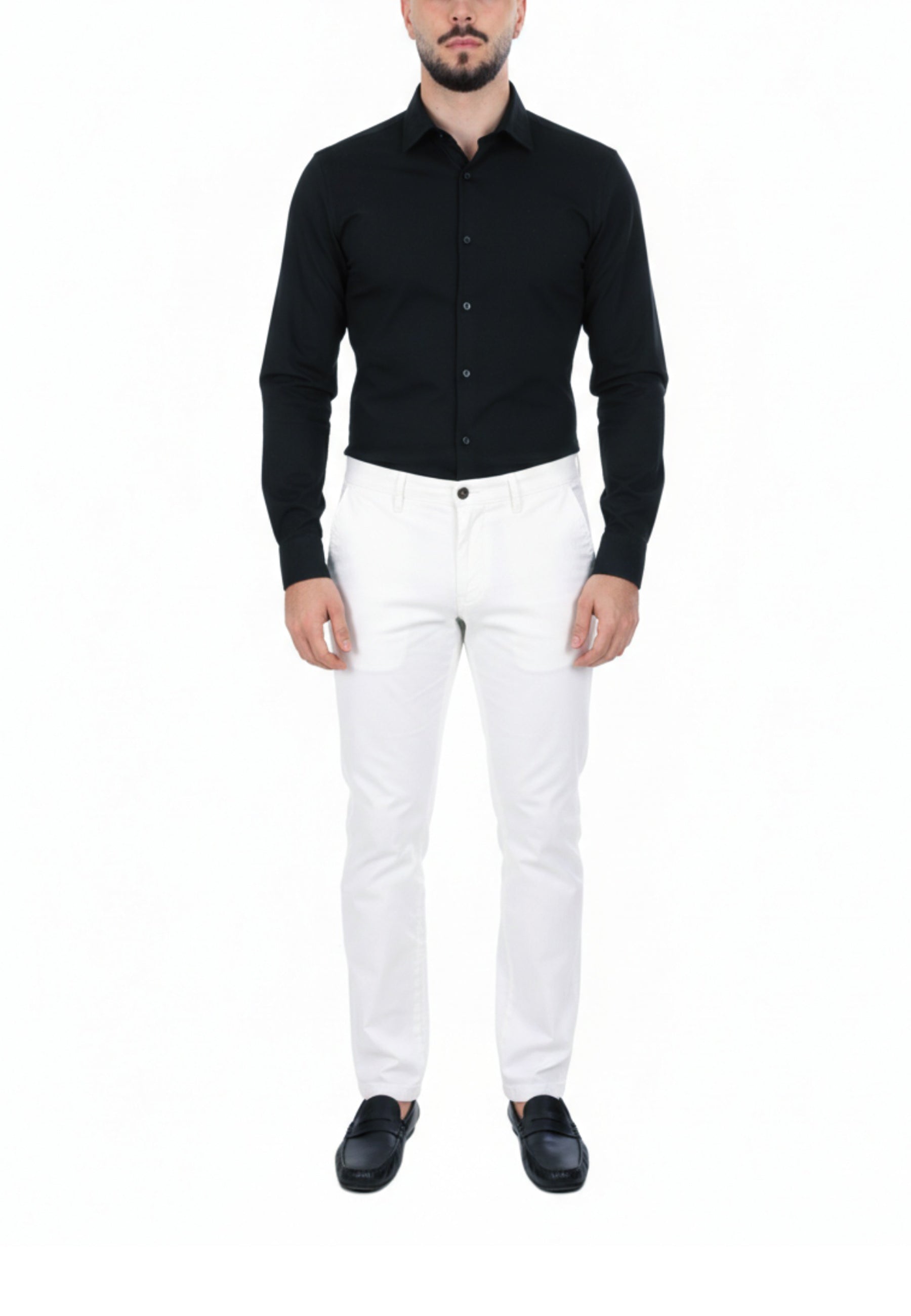 Pantaloni Bianco Borgoni Milano