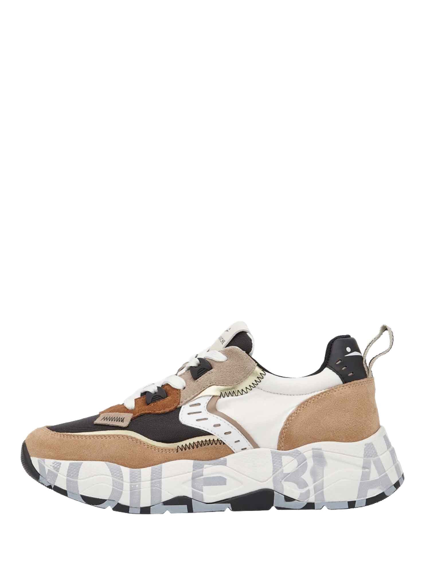 Sneakers Beige Voile Blanche