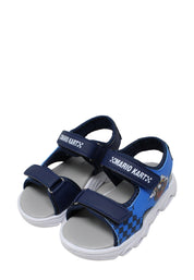 Sandali con strappi Blu Leomil