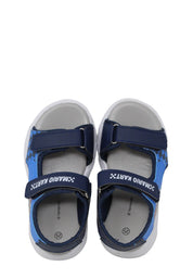 Sandali con strappi Blu Leomil