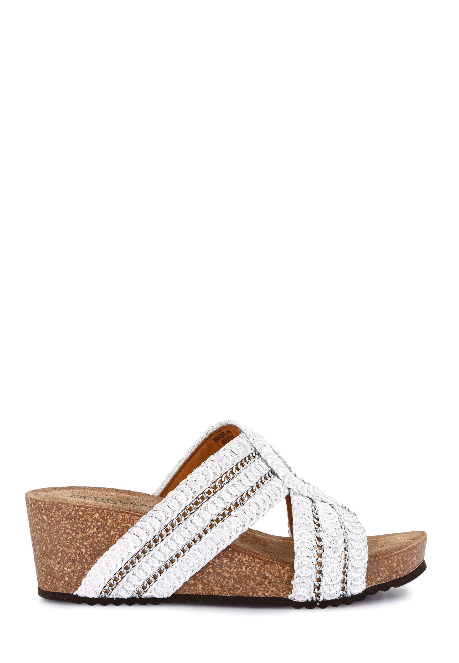 Sandali zeppa Bianco Grunland