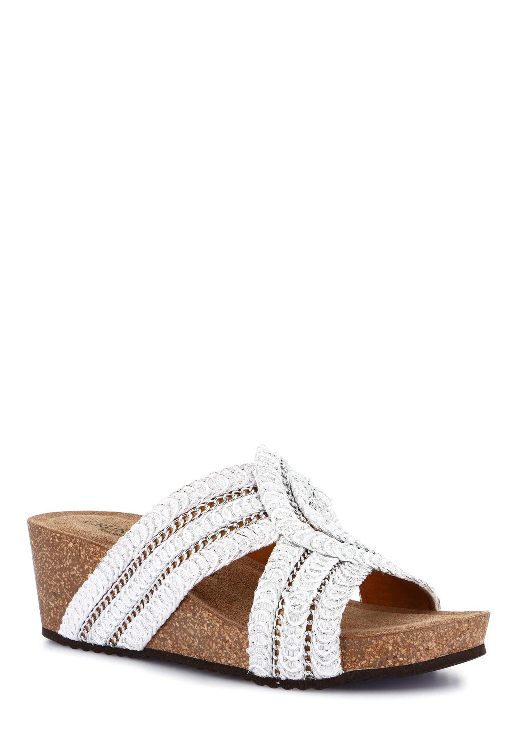 Sandali zeppa Bianco Grunland