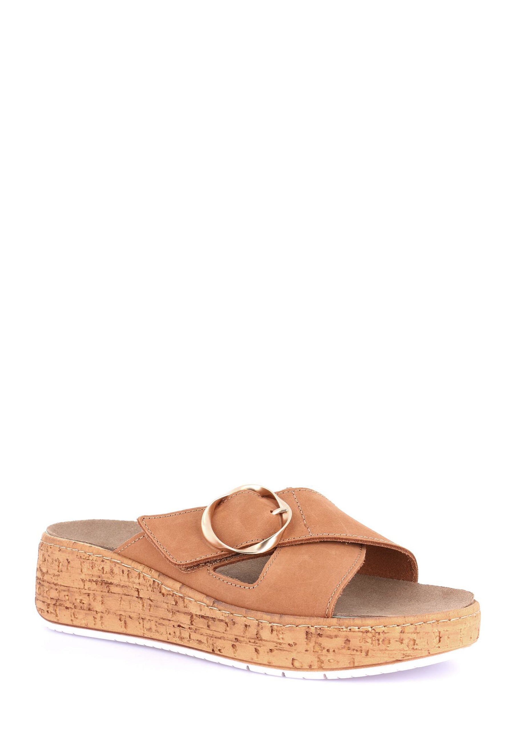 Sandali zeppa Beige Grunland