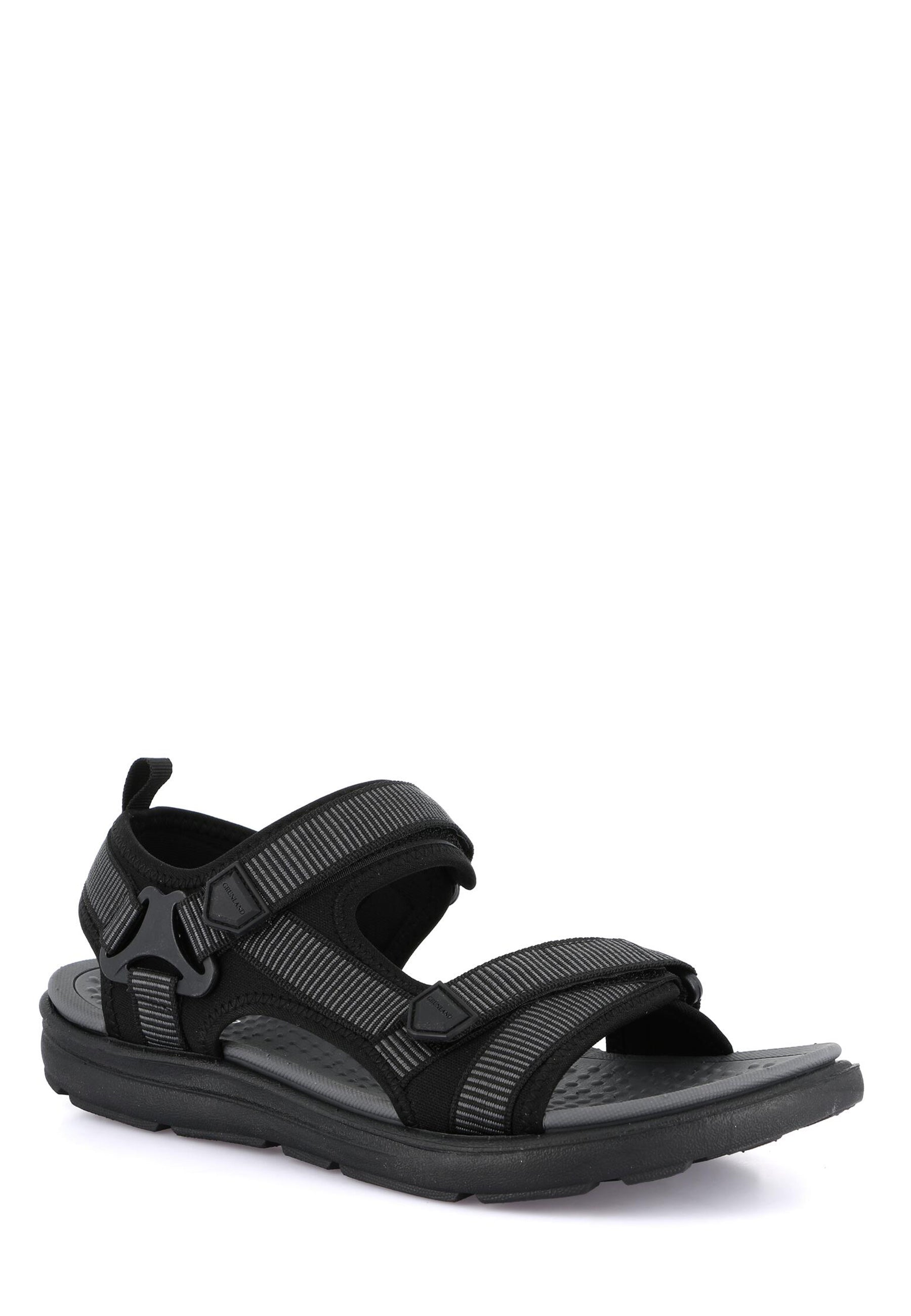 Sandali con strappi Nero Grunland