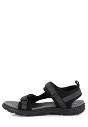 Sandali con strappi Nero Grunland