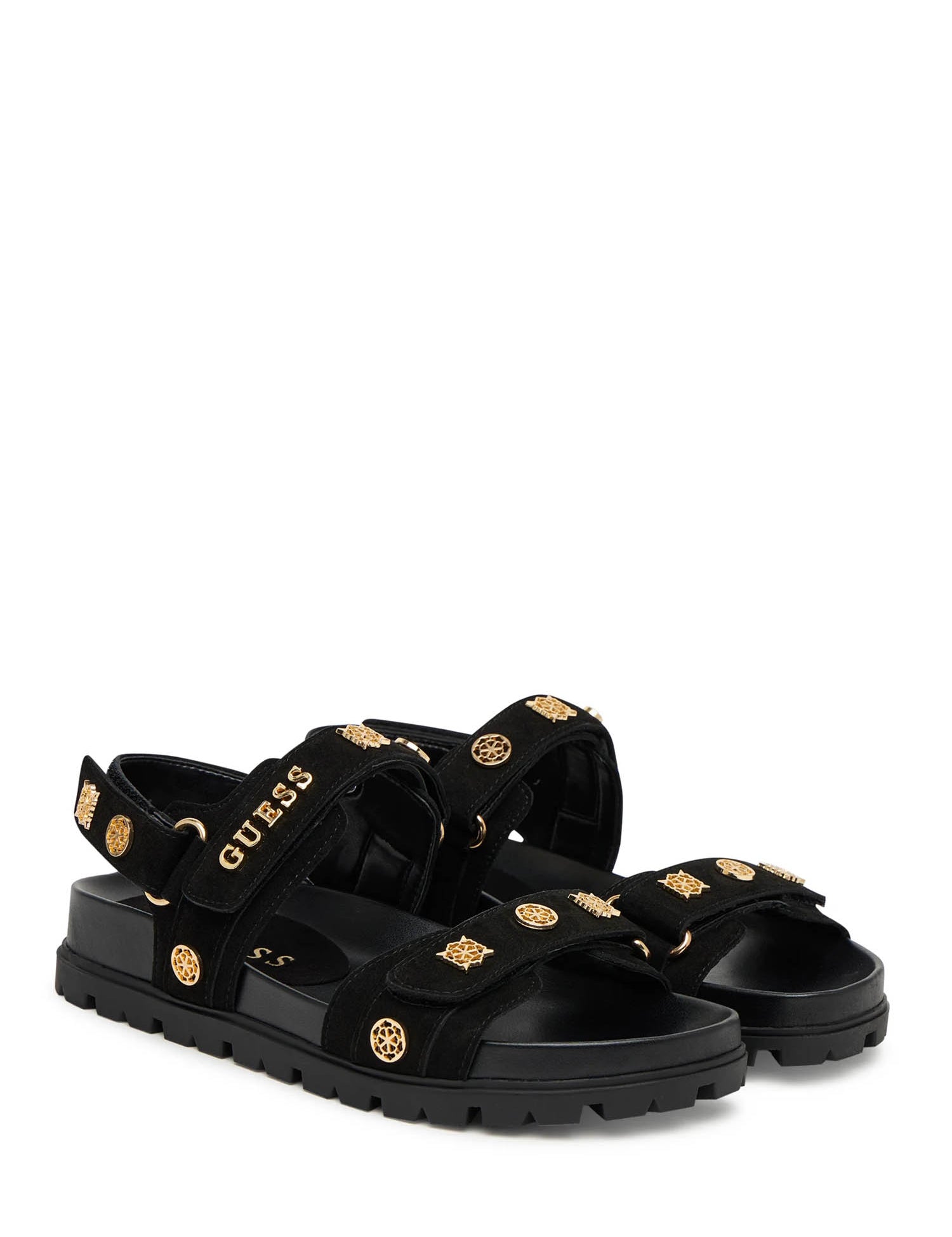 Sandali con strappi Nero Guess