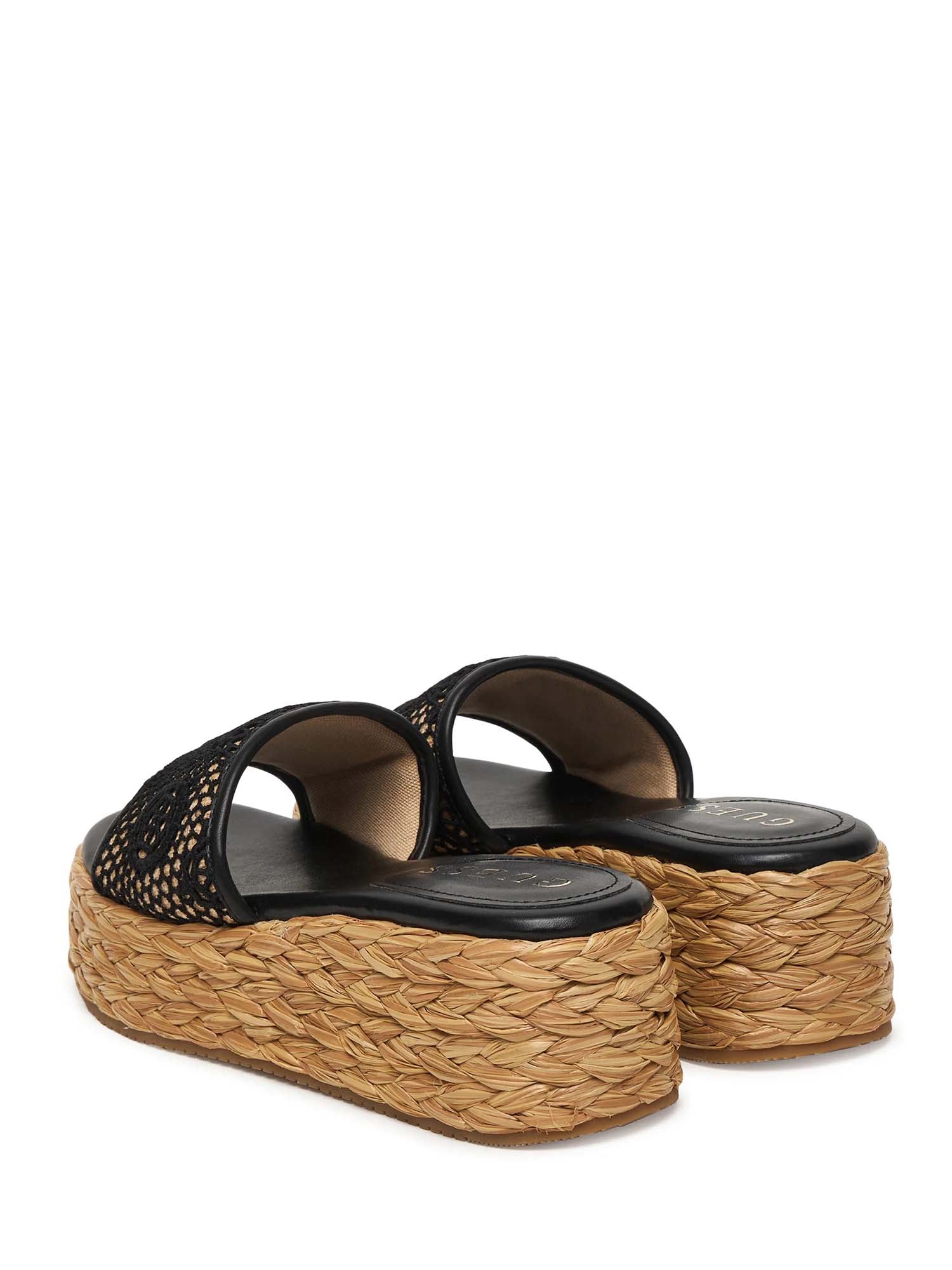 Sandali zeppa Nero Guess