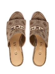 Sandali zeppa Marrone Guess