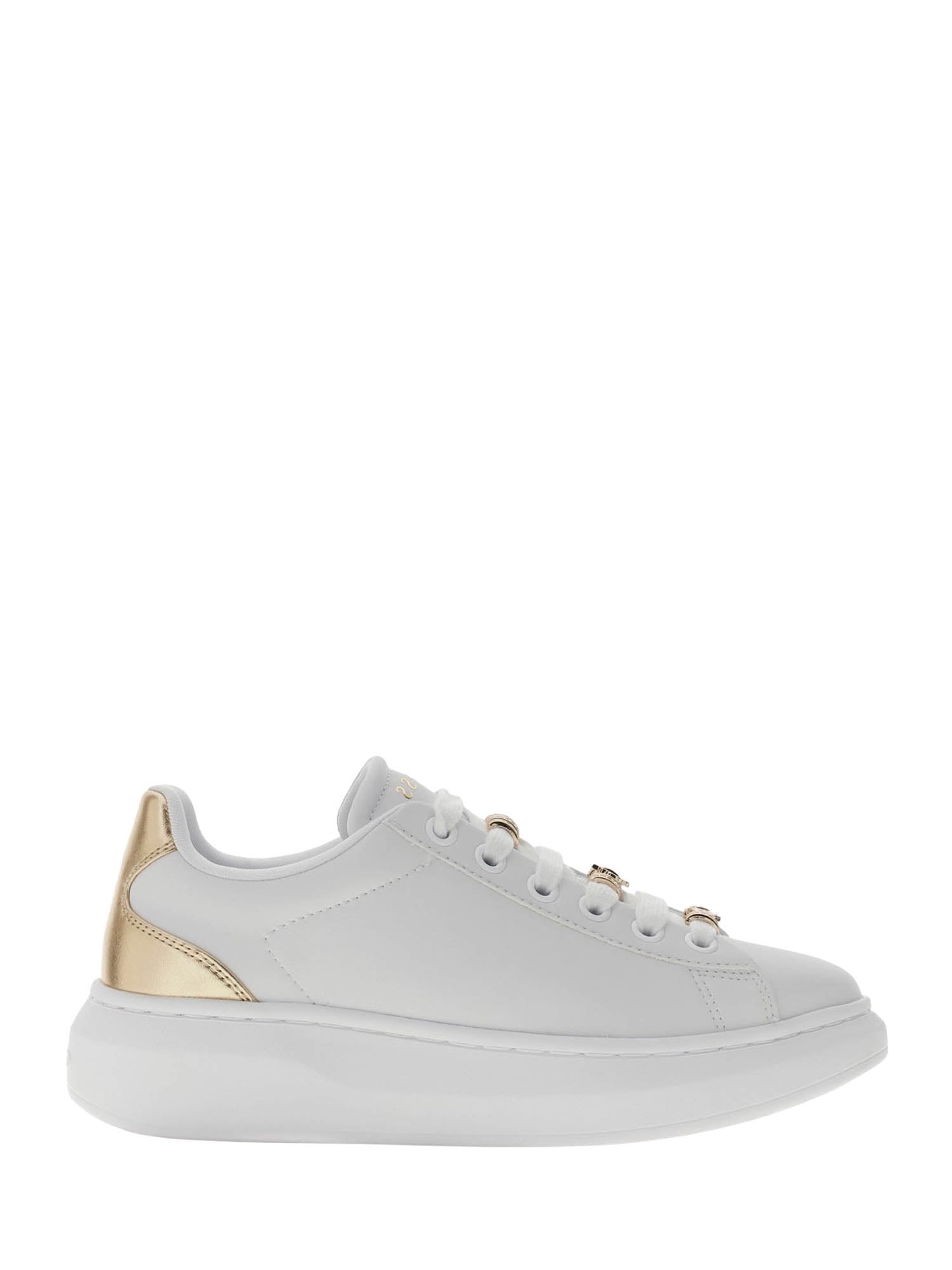 Sneakers Bianco Oro Guess