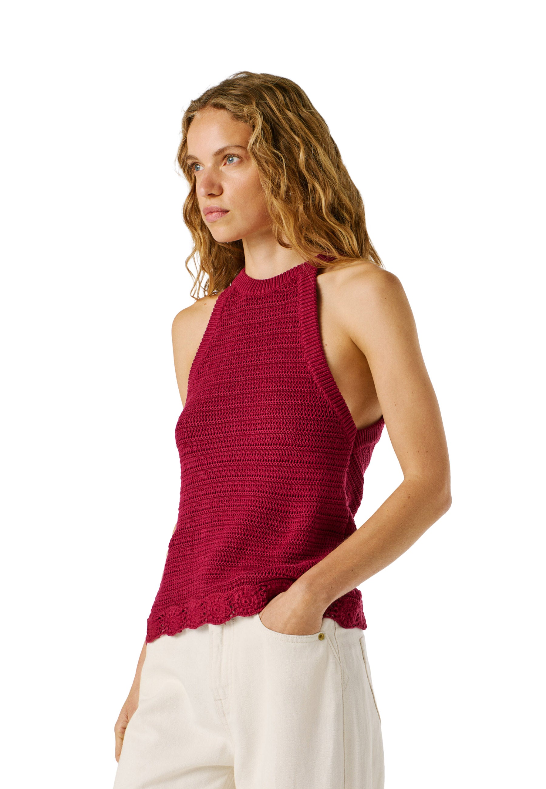 Top e canotte Bordeaux Pepe Jeans