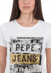 T-shirt Bianco Pepe Jeans