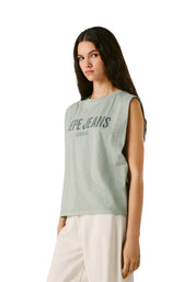 Top e canotte Verde Pepe Jeans