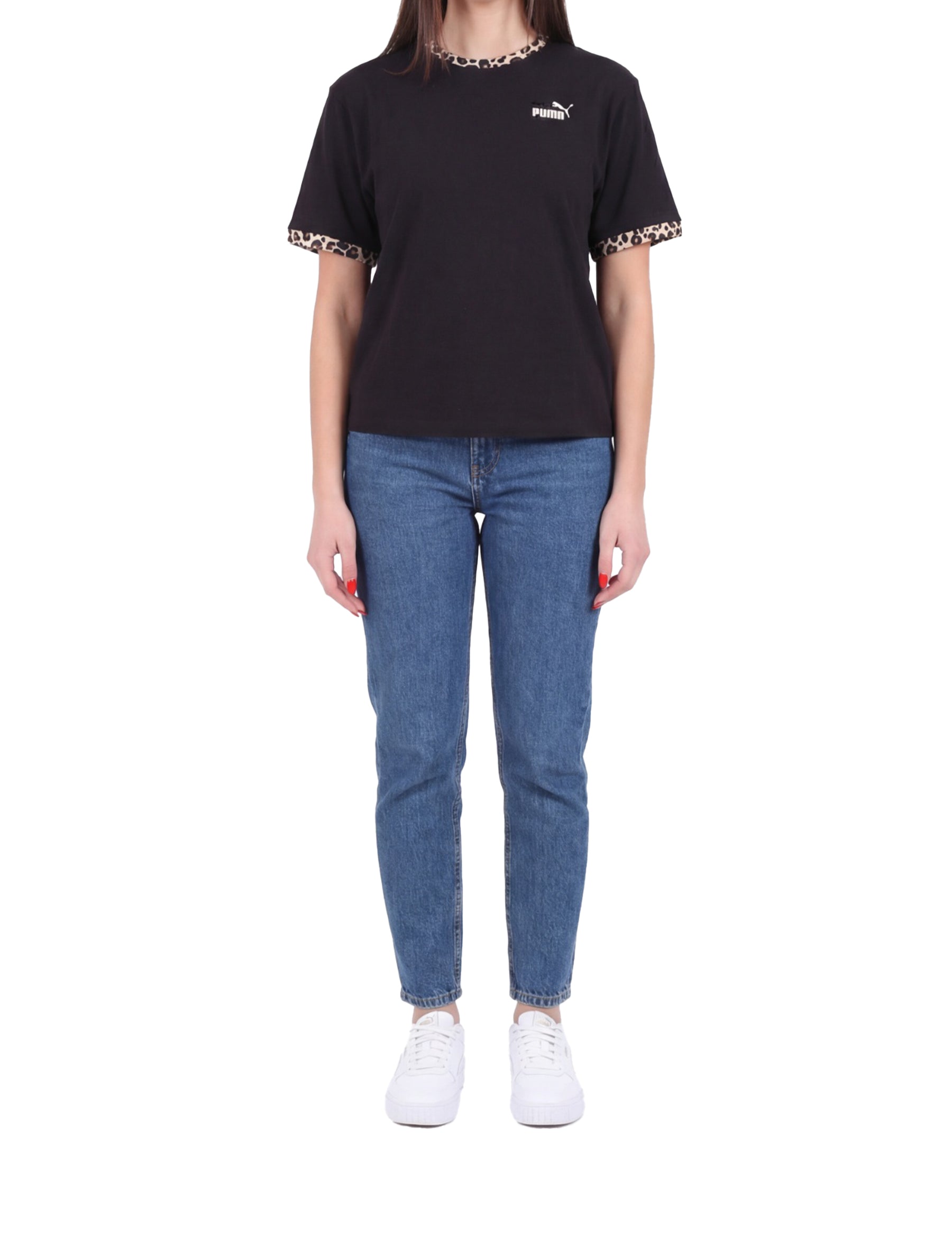 T-shirt Nero Marrone Puma