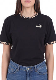 T-shirt Nero Marrone Puma