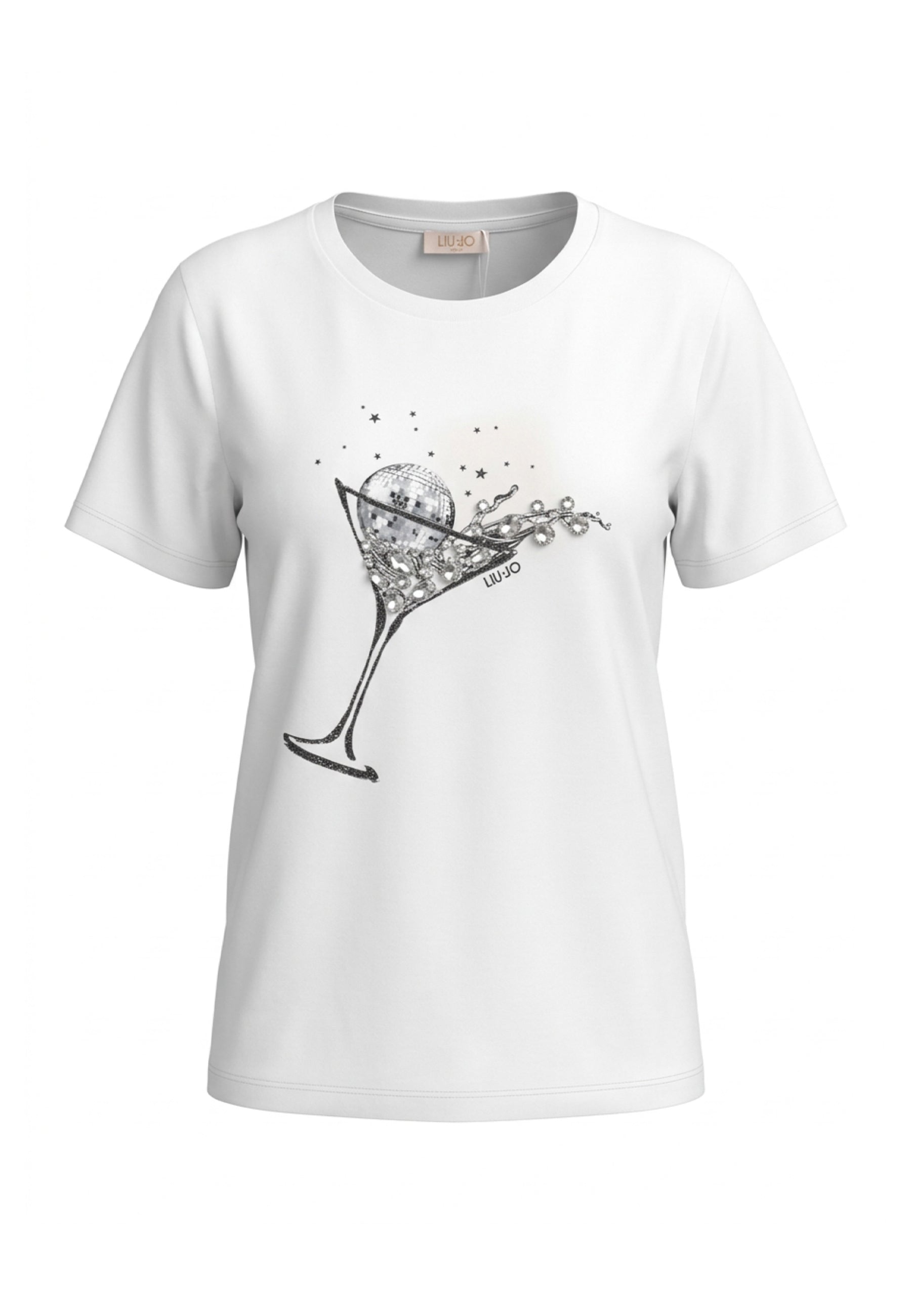 T-shirt Bianco Nero Liu-jo