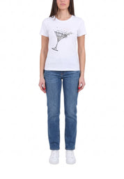 T-shirt Bianco Nero Liu-jo