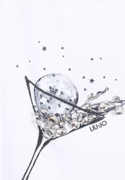 T-shirt Bianco Nero Liu-jo
