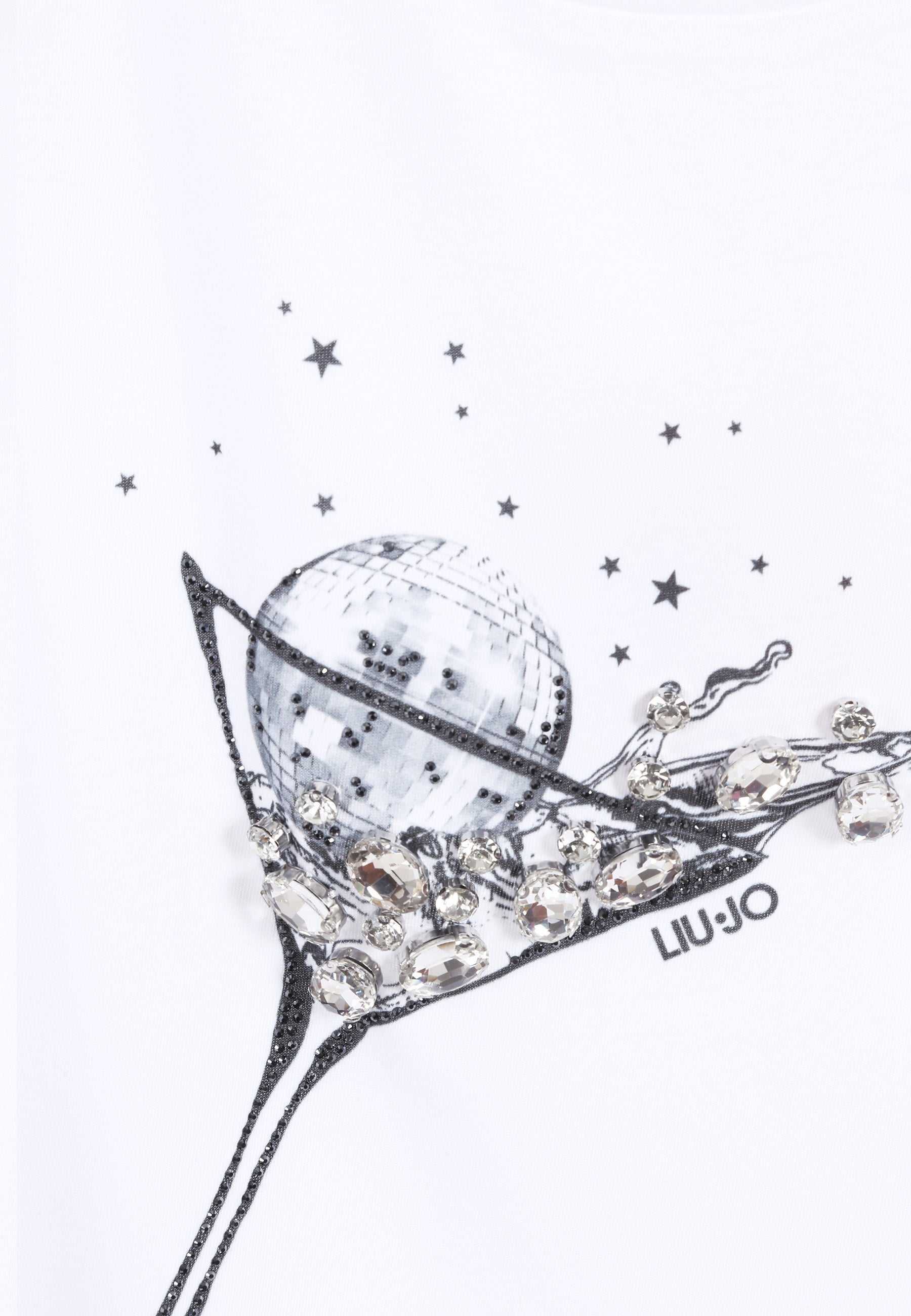 T-shirt Bianco Nero Liu-jo