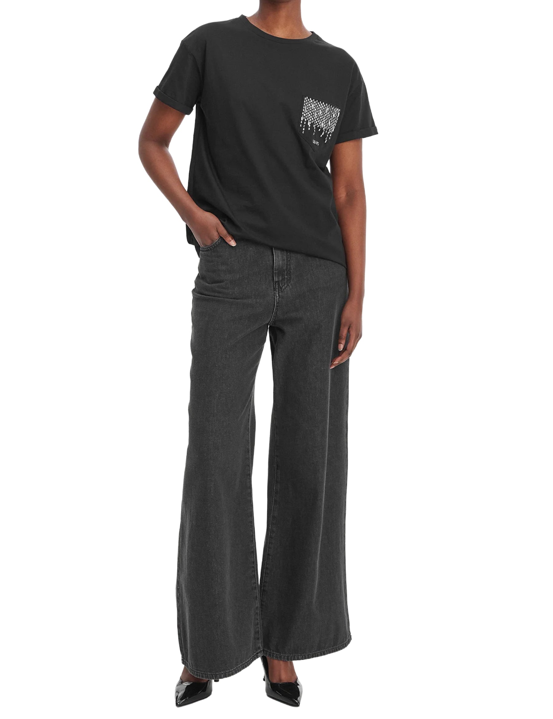 T-shirt Nero Liu-jo