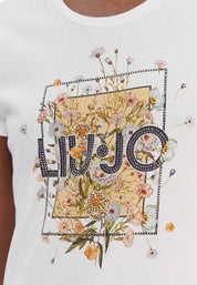 T-shirt Bianco Giallo Liu-jo