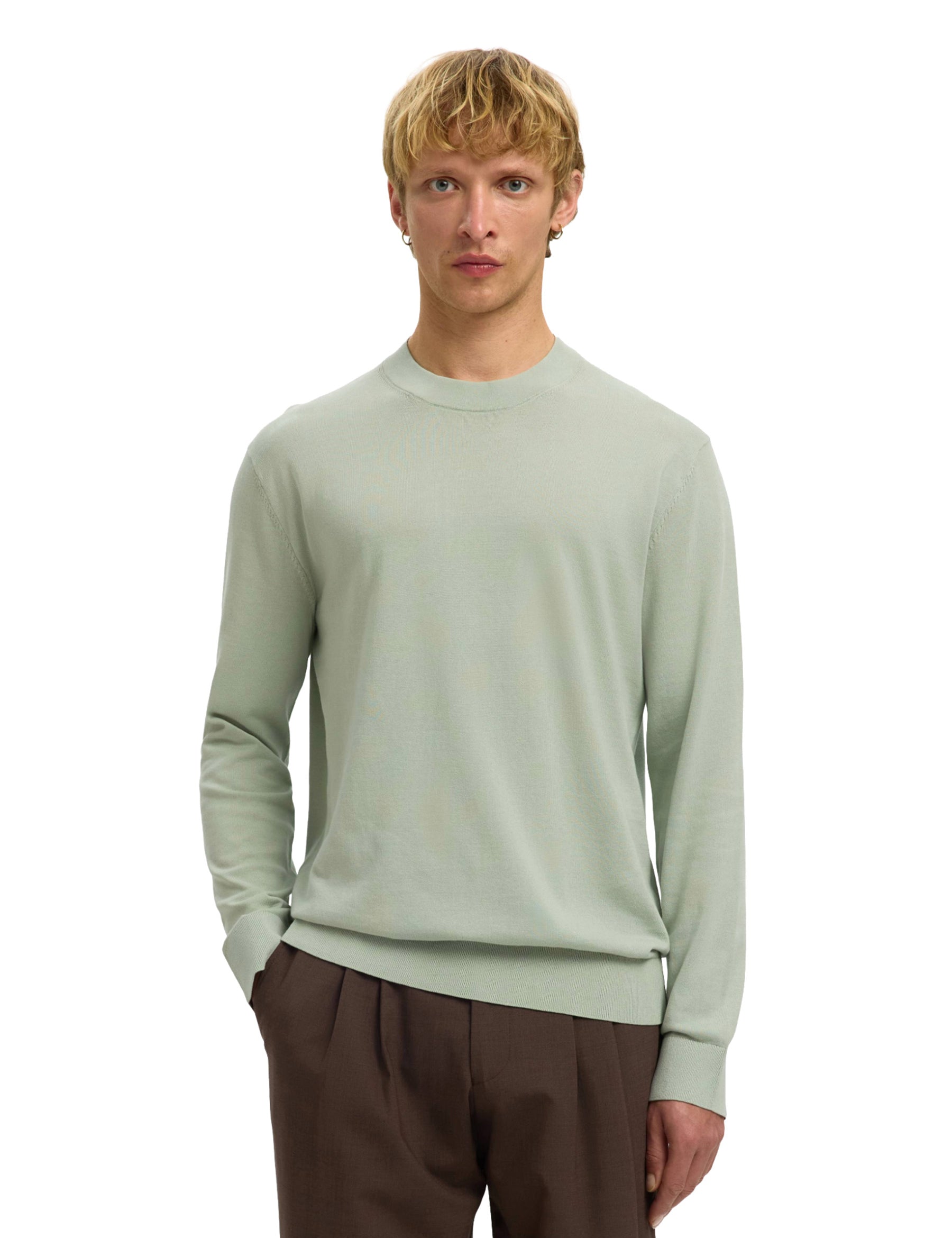 Maglioncini Verde Selected Homme Black