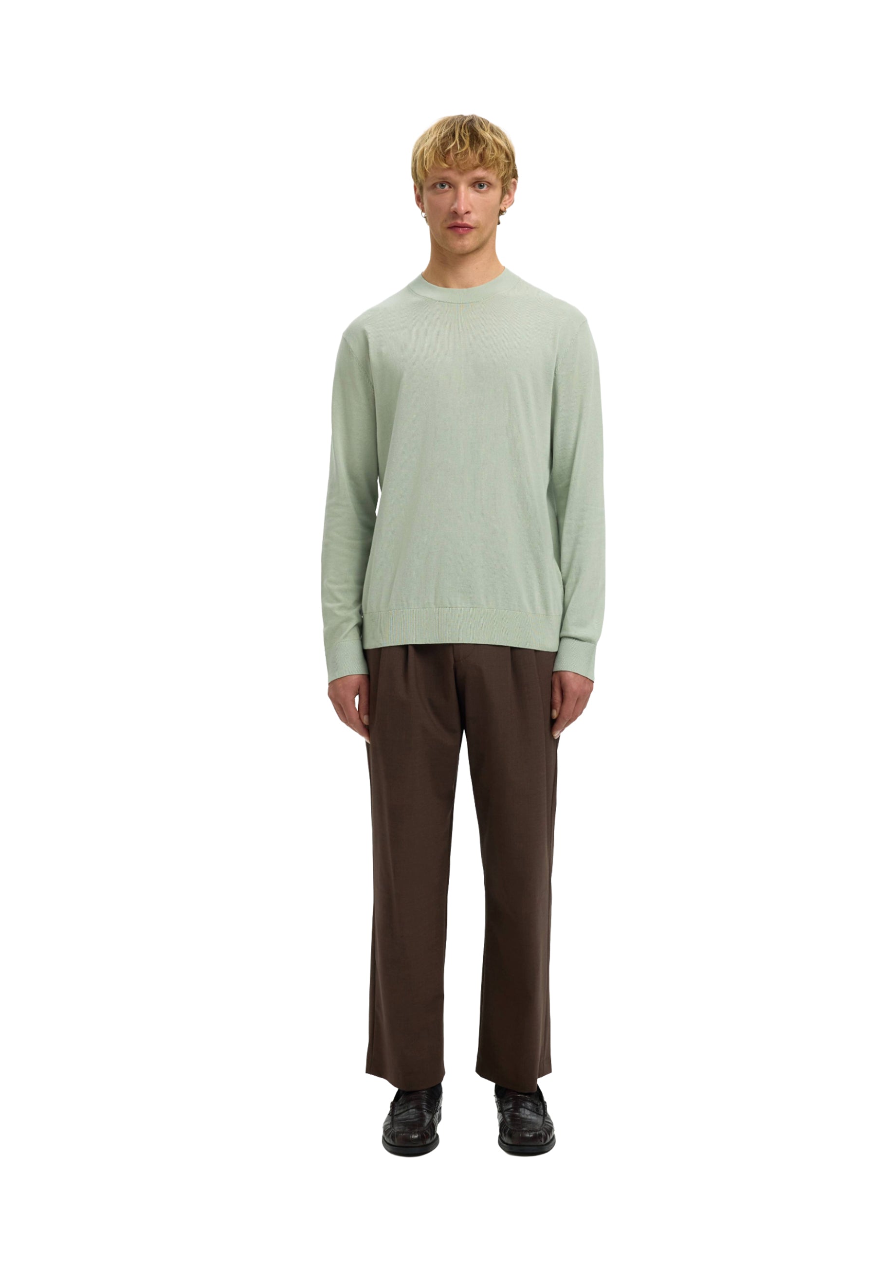 Maglioncini Verde Selected Homme Black