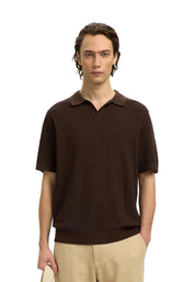 Polo Marrone Selected Homme Black