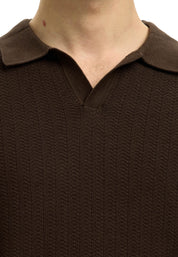 Polo Marrone Selected Homme Black