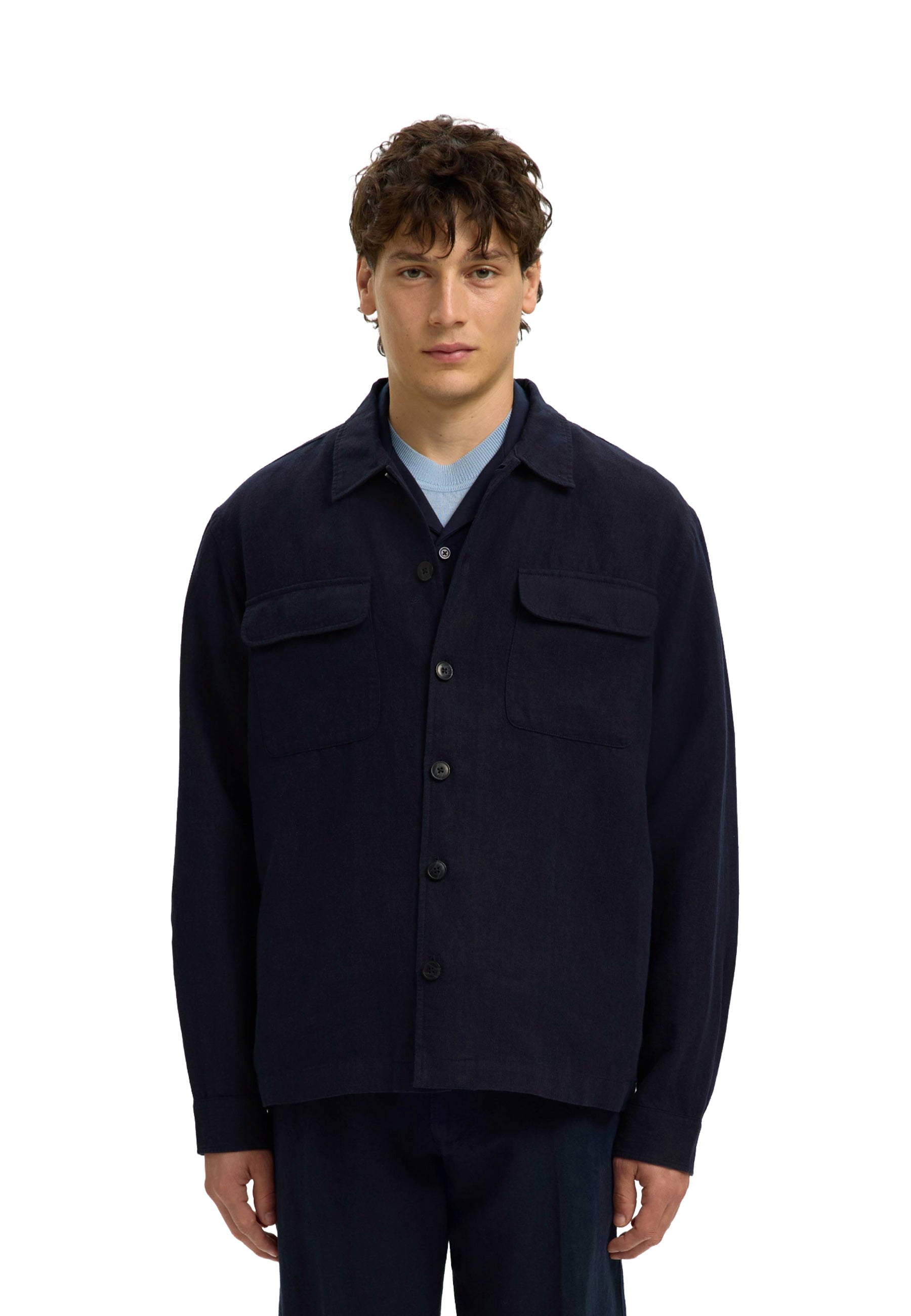 Camicie Blu Selected Homme Black