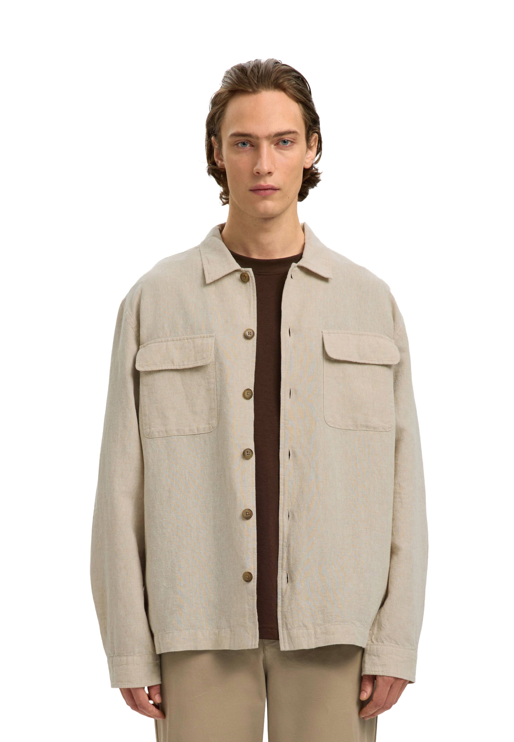 Camicie Beige Selected Homme Black