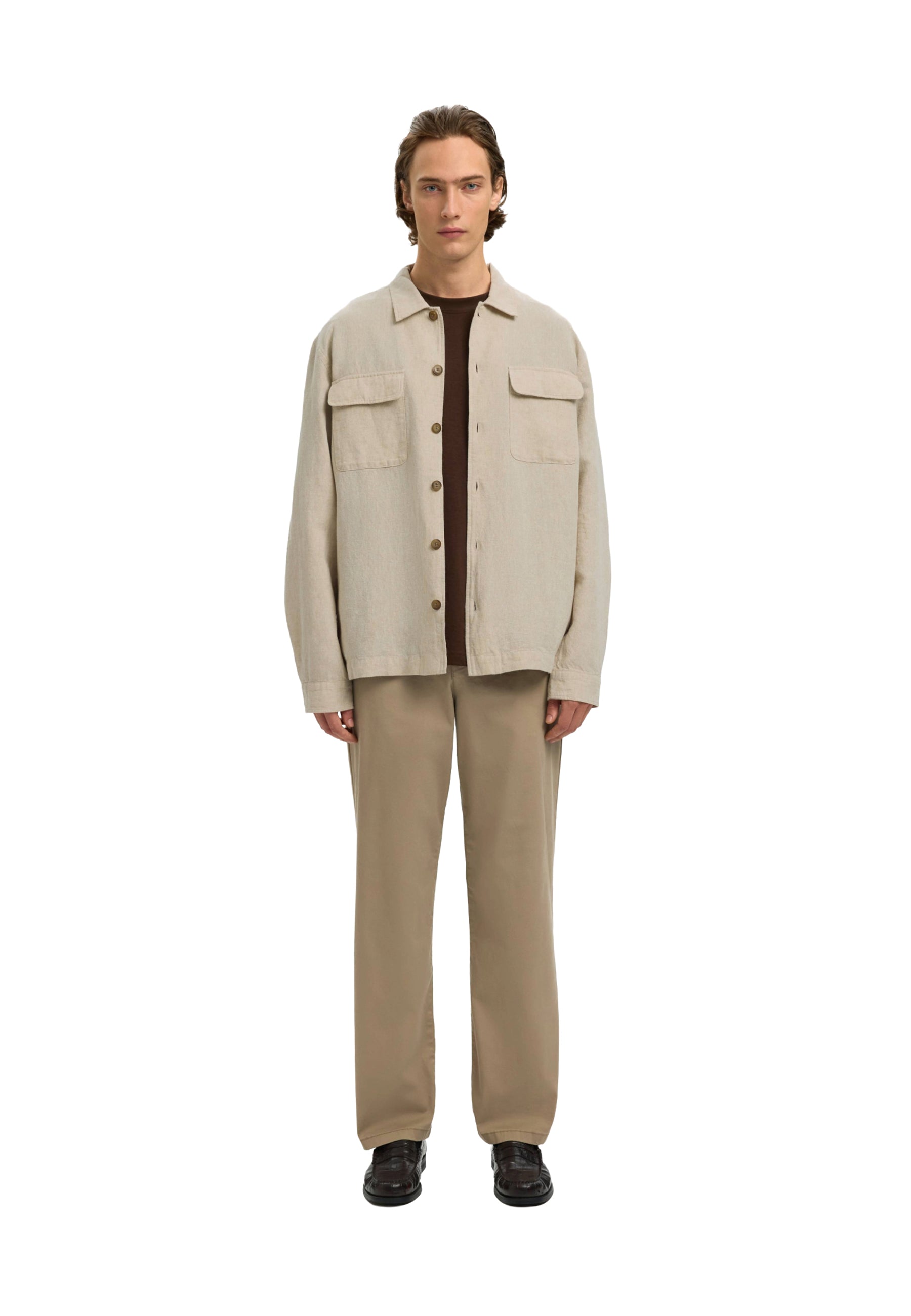 Camicie Beige Selected Homme Black