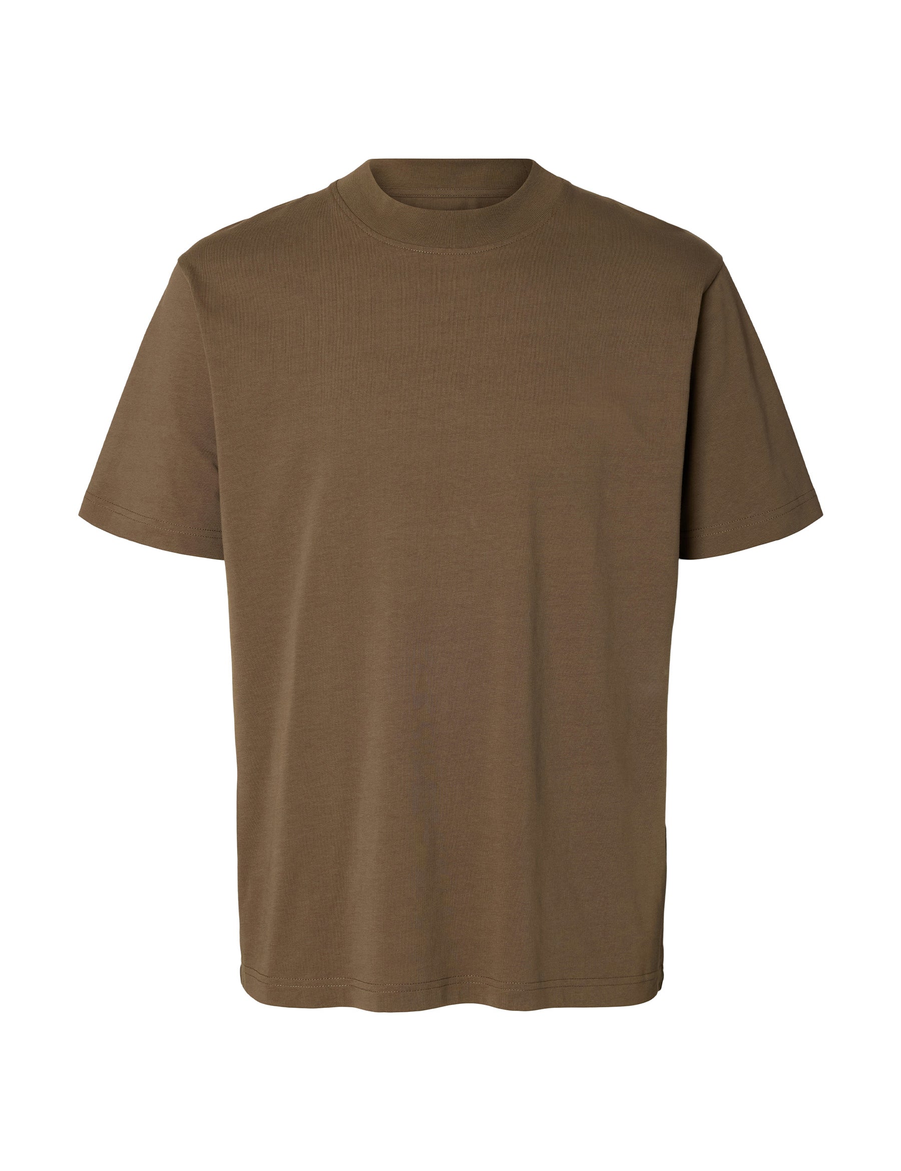 T-shirt Marrone Selected Homme Black
