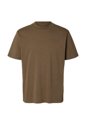 T-shirt Marrone Selected Homme Black