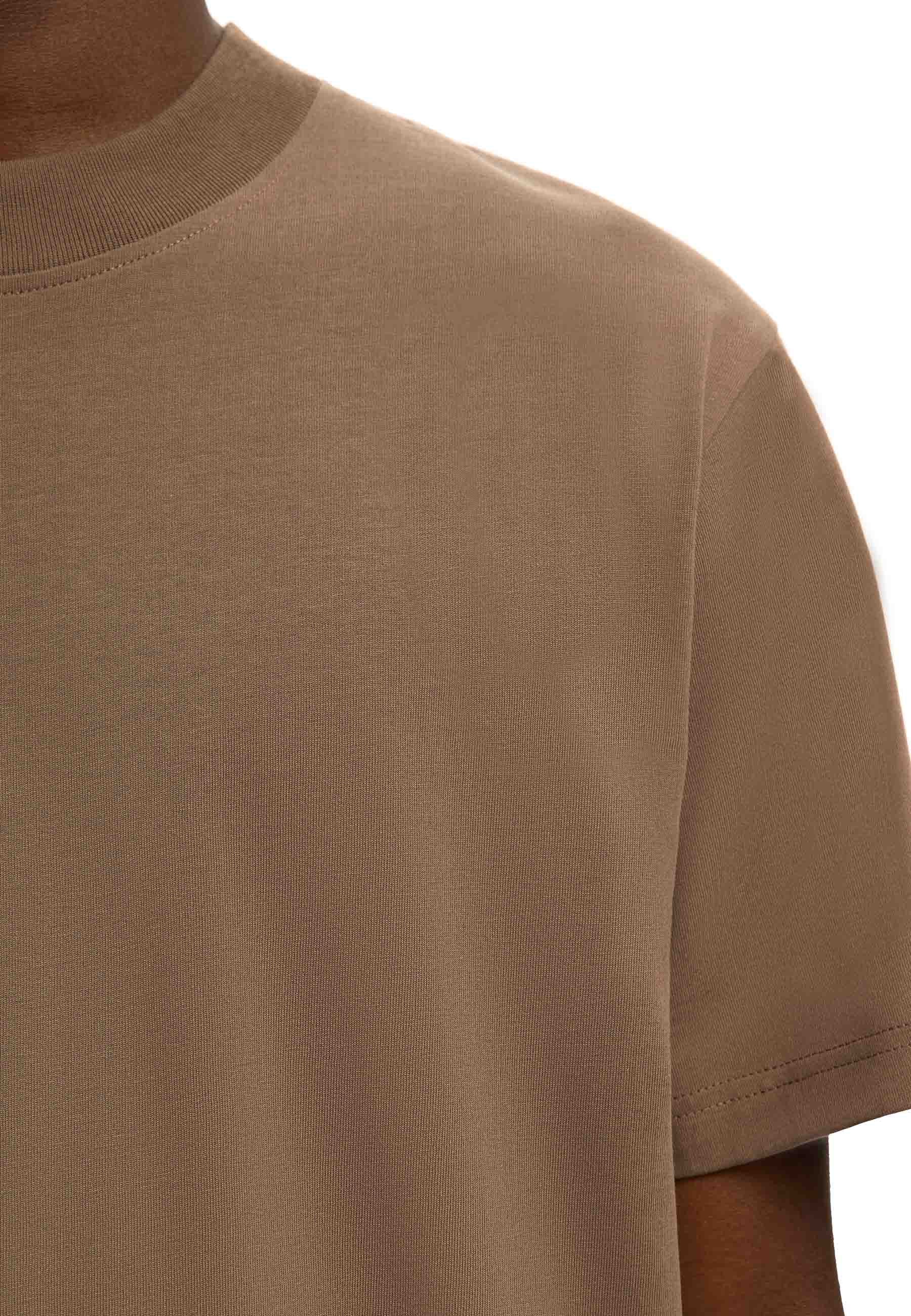 T-shirt Marrone Selected Homme Black