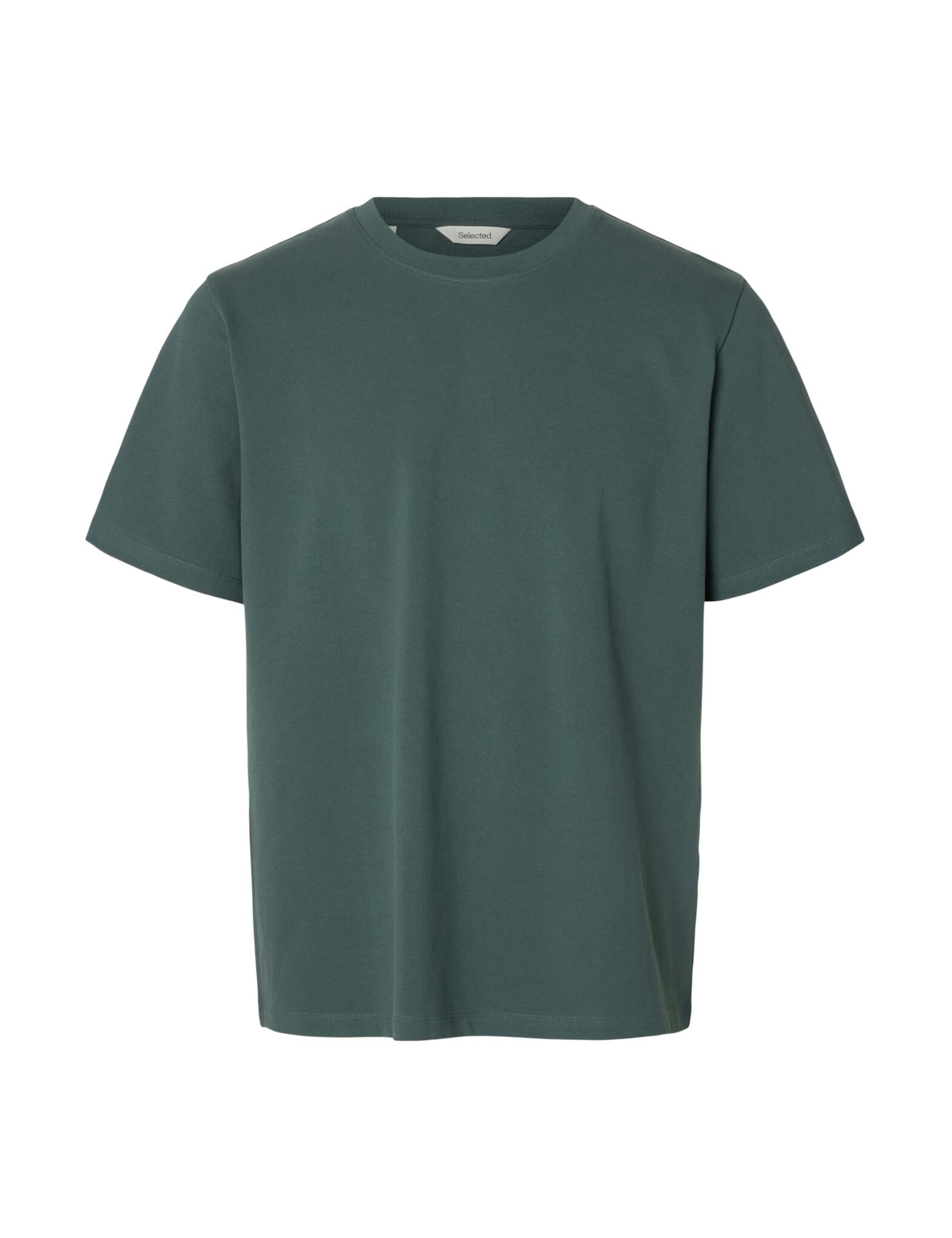 T-shirt Verde Selected Homme Black