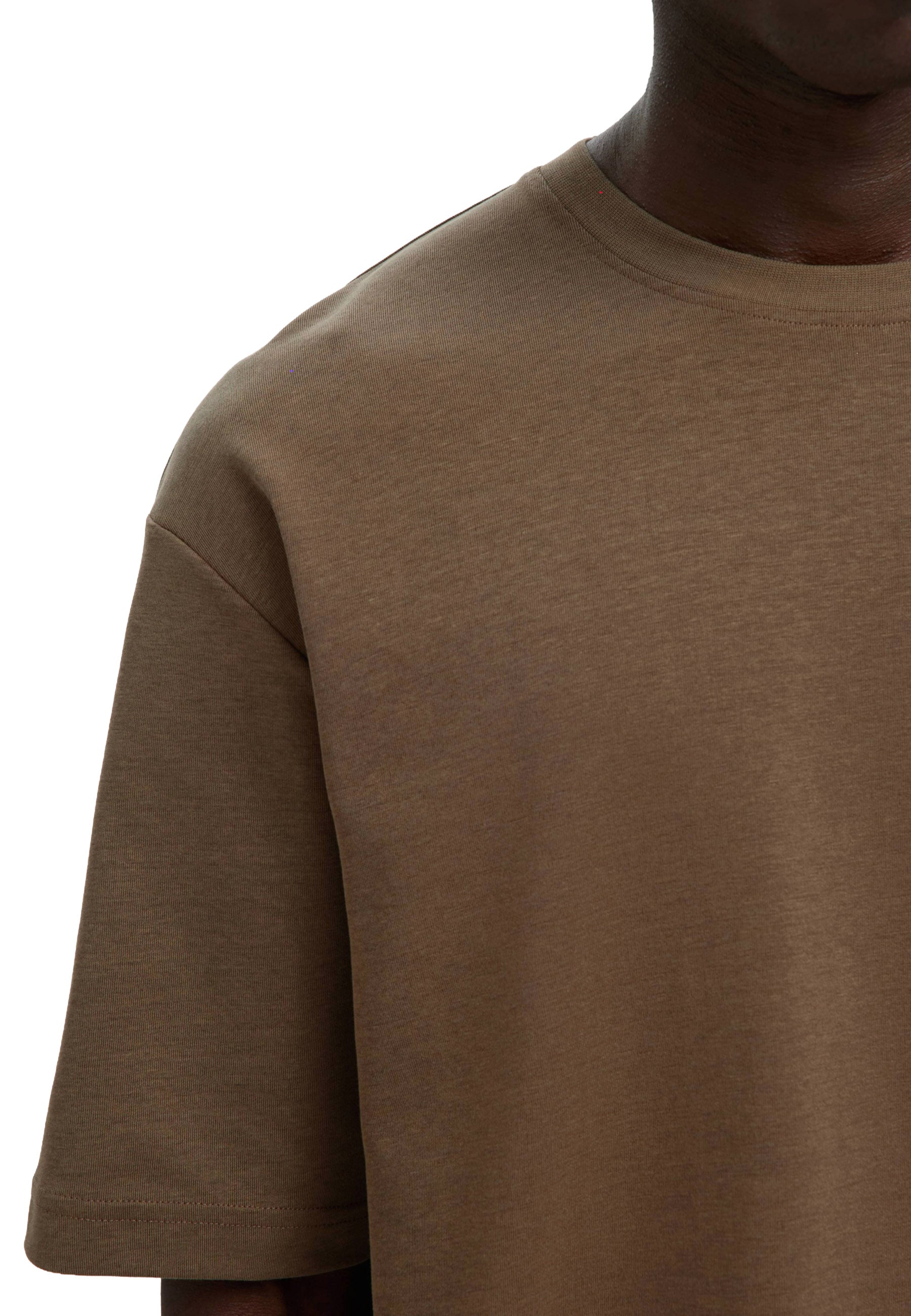 T-shirt Marrone Selected Homme Black