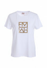 T-shirt Bianco Dorato Emme Marella