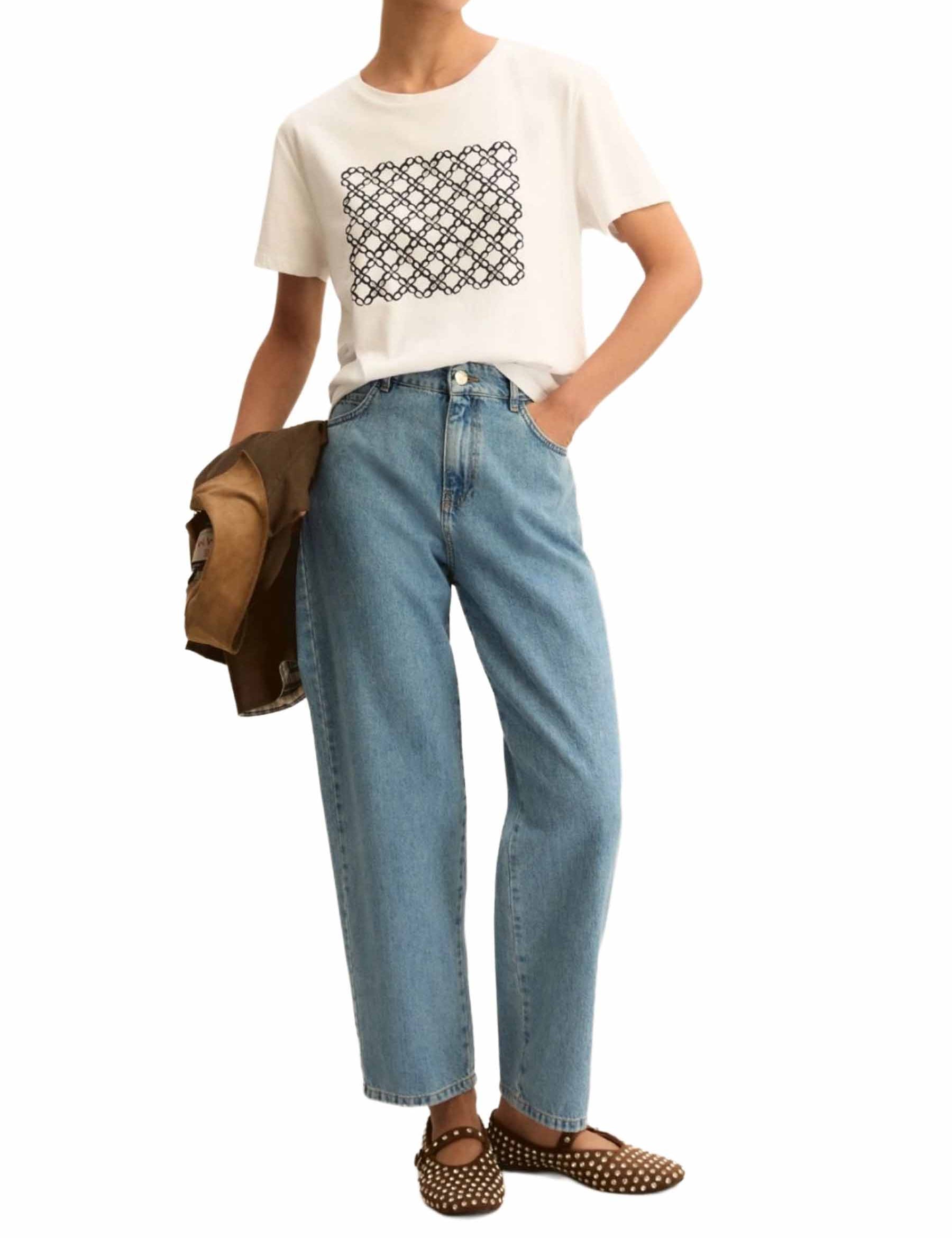 T-shirt Bianco Blu Emme Marella